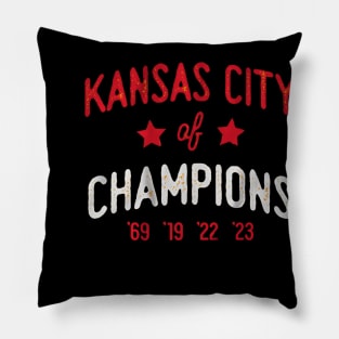 Kansas City Of 4x Champions Pillow