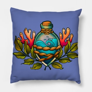 The Ocean in a Bottle Pillow