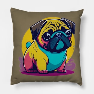 Pug Portrait Pillow