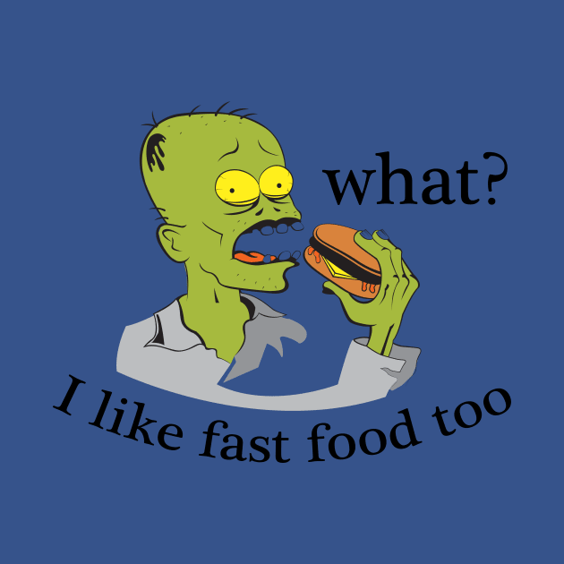 A zombie who loves fast food. by jeka