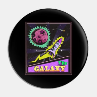 The Galaxy pop art Pin