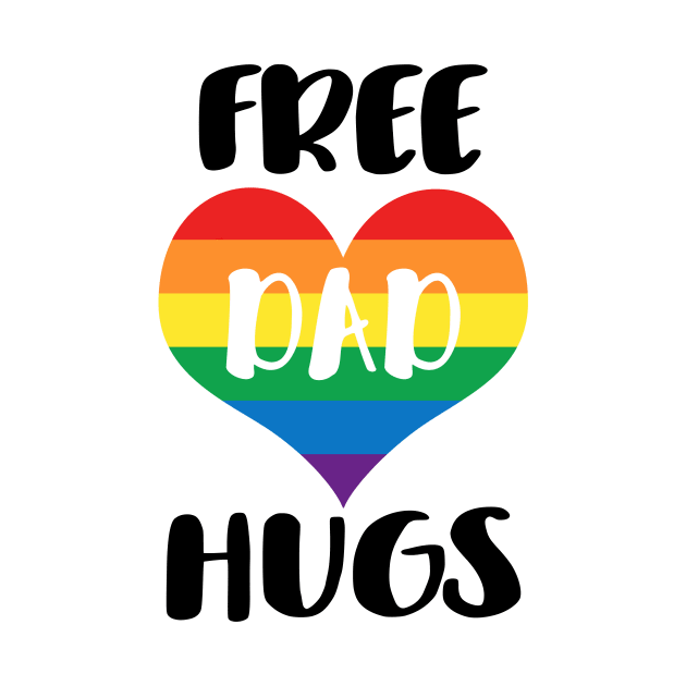 Free Dad Hugs - Black Text by SandiTyche