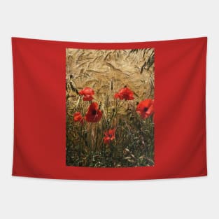 Not Wheat or Gluten Free, these Poppies Stand out from the Crowded Field Tapestry