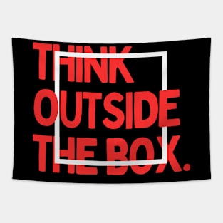 Think Outside The Box Tapestry