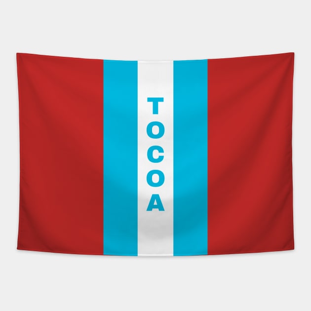 Tocoa City in Honduras Flag Colors Vertical Tapestry by aybe7elf