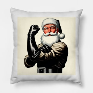 Santa Daddy, Leather Man Pillow