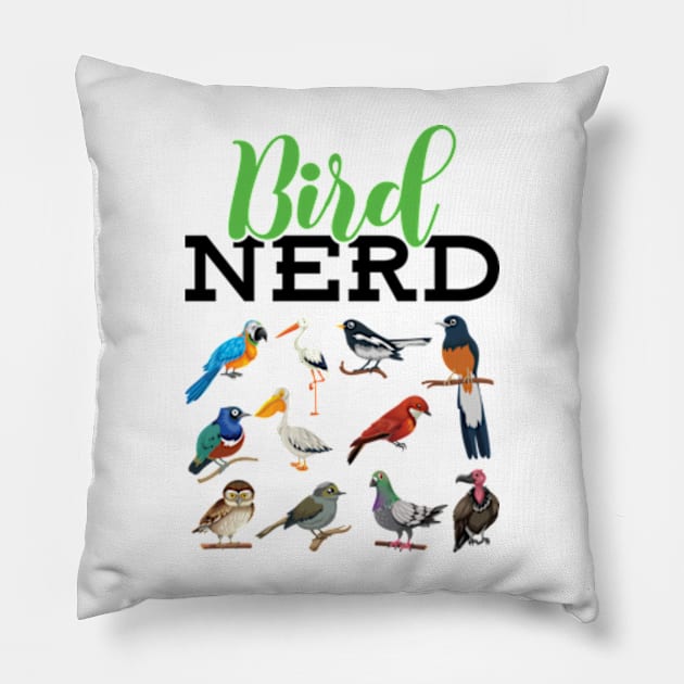 Cool Bird Lover Birdwatching Present Birdwatcher Birder Gift Pillow by RiseInspired