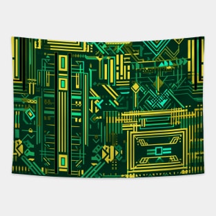 Geometric pattern like a circuit board 2 Tapestry