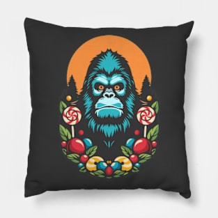 Sasquatch Loves Candy Pillow