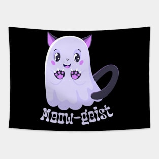 Meow-geist - Adorable Ghost Cat for Pet Lovers Tapestry