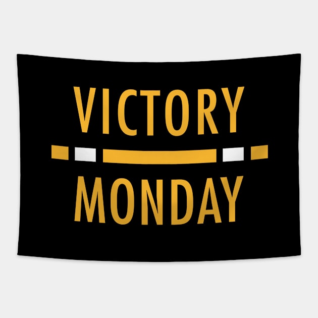 Pittsburgh Football Victory Monday Jersey Stripe Tapestry by Steel City Underground