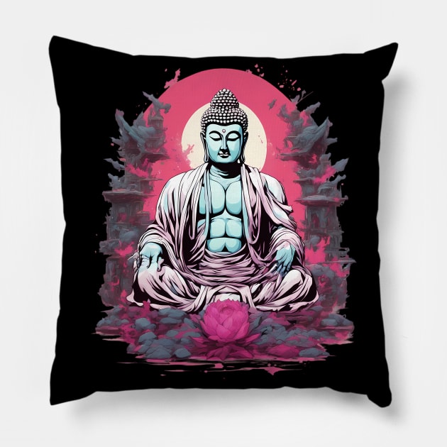 Buddha Zen Pillow by animegirlnft