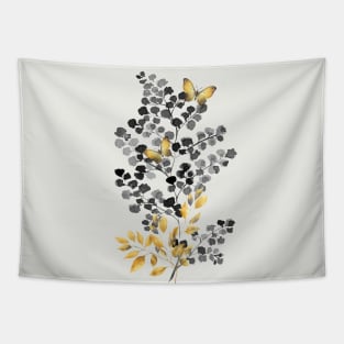 Gold And Black Botanicals A Tapestry