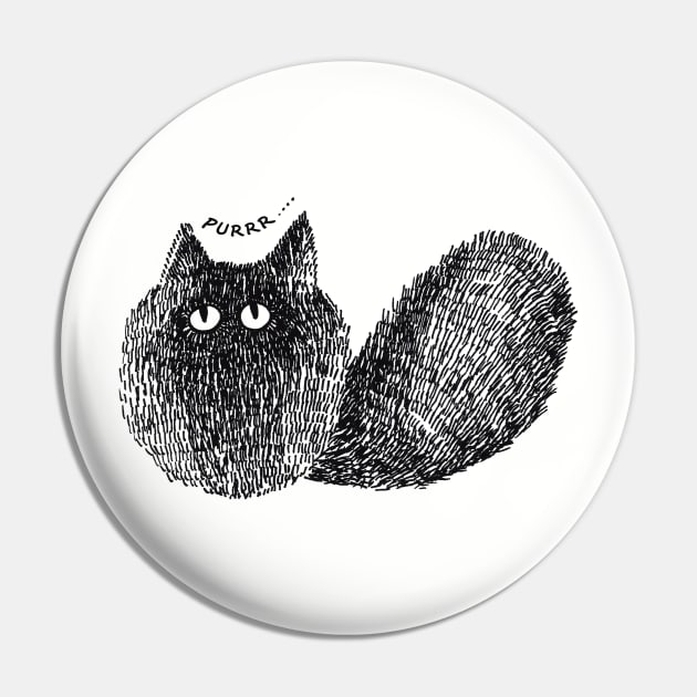 cute black cat Pin by asiancoffeegirl