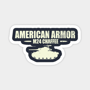 WW2 M24 Chaffee Tank (distressed) Magnet