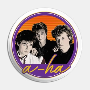 Retro 80s Style A-Ha Fan Art Design Pin
