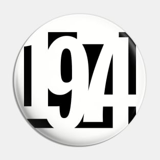 1974 Funky Overlapping Reverse Numbers for Light Backgrounds Pin