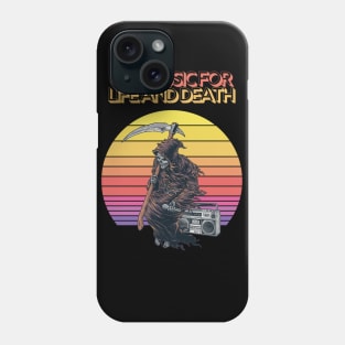 80's Music For Life and Death Grim Reaper Retro Music Phone Case