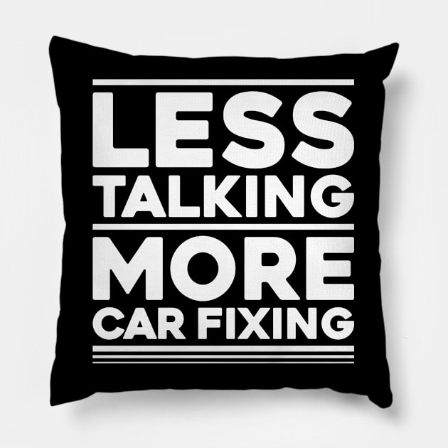 Car Mechanic Auto Mechanic Motor Mechanic Pillow by Krautshirts