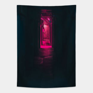 Night City Candy Street Tapestry