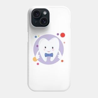 Cute Adorable Gentleman Tooth Kawaii Design Phone Case