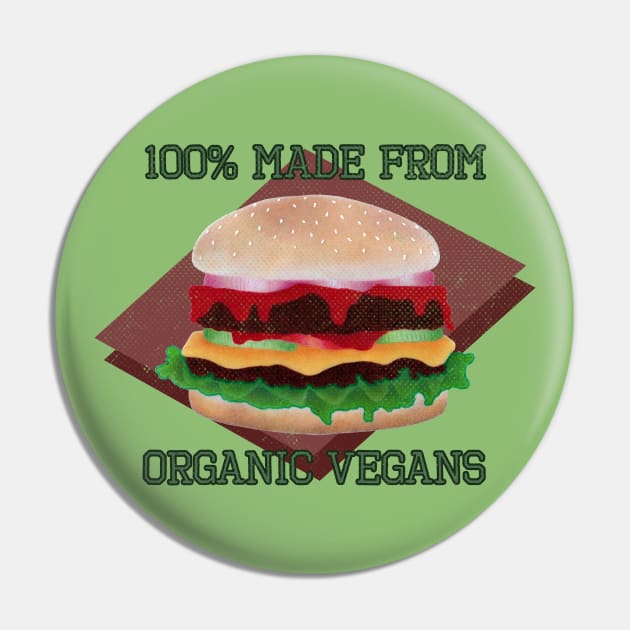 Vegan Burger Pin by AnimaSomnia