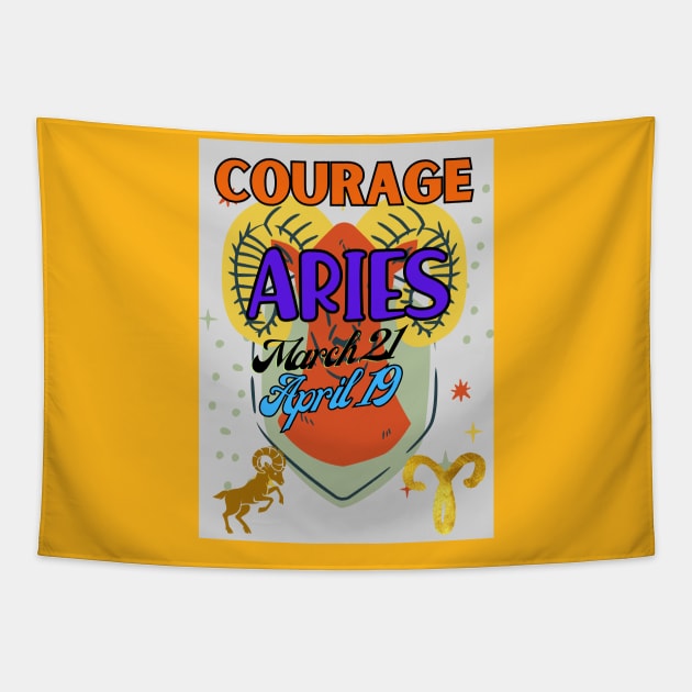 Astrology signs aries Aries symbols Tapestry by TopSea