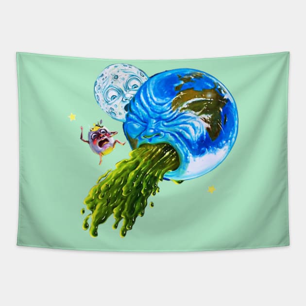 SICK WORLD 🤢🌎 Tapestry by CazzyShop