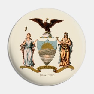 1876 New York Coat of Arms Pin