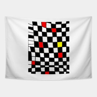 Funky check black plus Tapestry