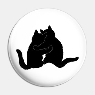 TWO CATS IN LOVE Kittens Pin