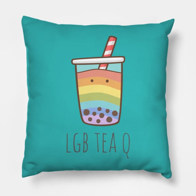 LGB Tea Q Pillow by myndfart