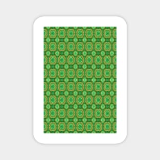 Abstract Green Circle Elements Pattern Magnet