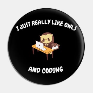 I jus treally like owls and coding Pin