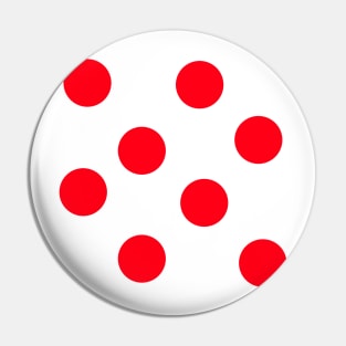 Red on White Polka Dots Pin