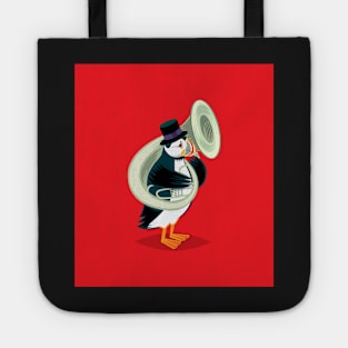 Puffin On A Tuba Tote