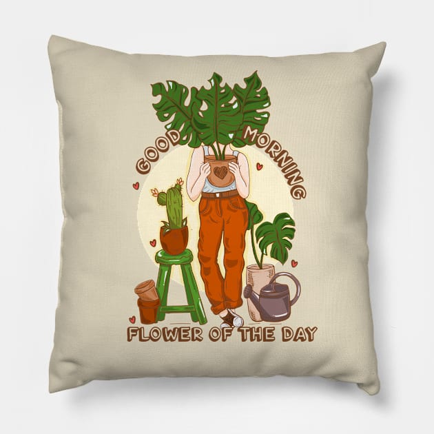 Good morning flower of day Pillow by ThaisMelo