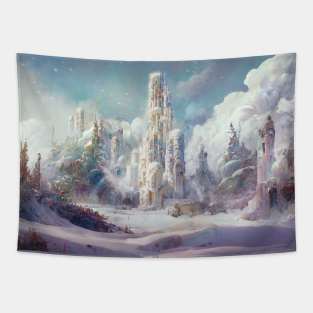 Outskirts of Frosty Town Tapestry