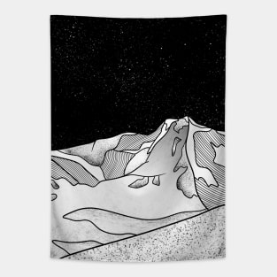 Black and white mountain Tapestry