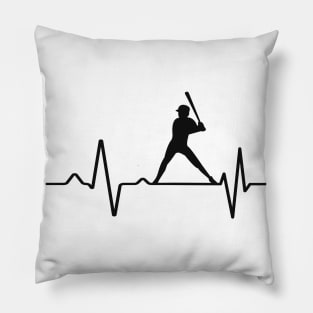 Baseball Player Heartbeat Pillow