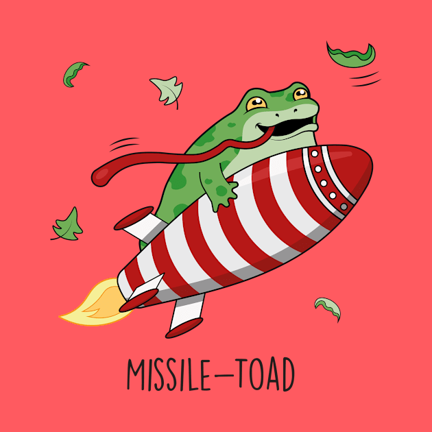 Missile - Toad Cute Christmas Toad Pun T-Shirt by Sarah's Simulacrum