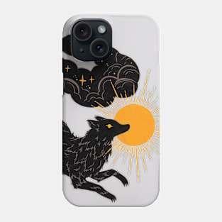 Black Wolf Eclipse Phone Case