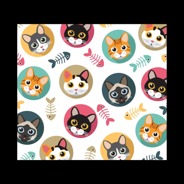 Pattern cute cats lover by Flipodesigner