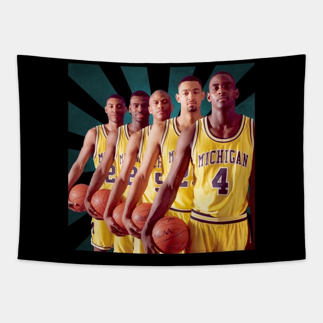 FAB FIVE II Retro Pixel II 70s Tapestry by Simple Craft Shop