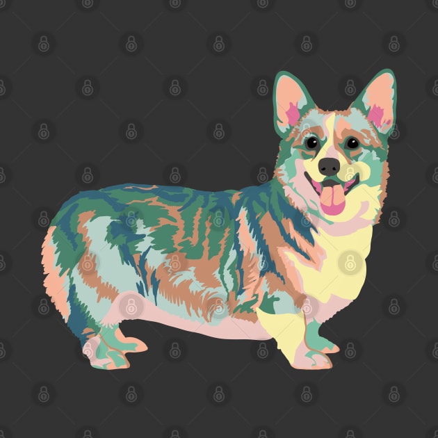 Corgi Portrait by Slightly Unhinged