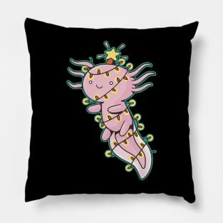 Christmas Axolotl Pillow