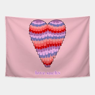 Love Sucks Heart Pinata anti valentines day Tapestry