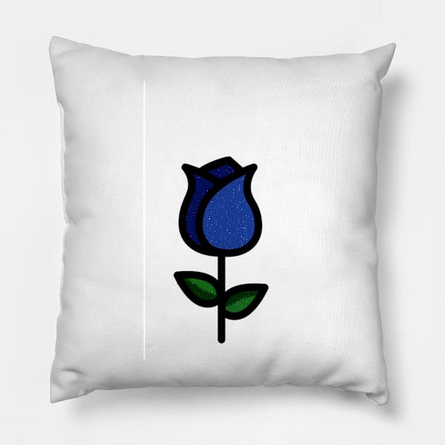 Blue Tulip flower Pillow by neetaujla