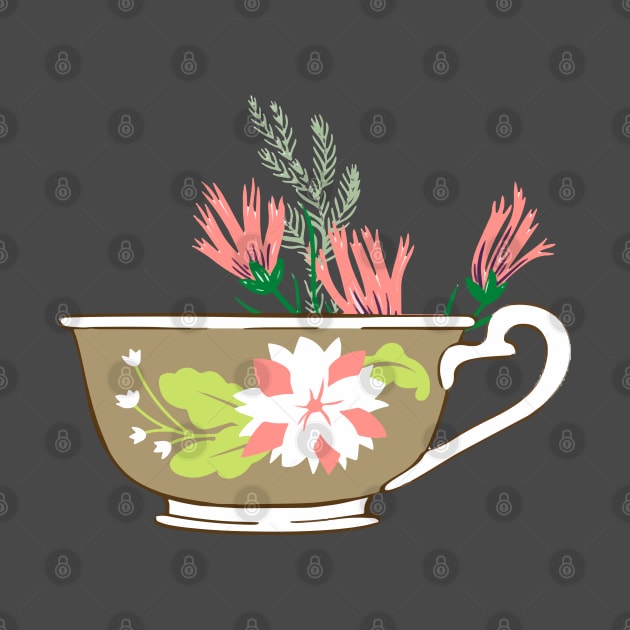 Cup (of flowers) by ilustraLiza