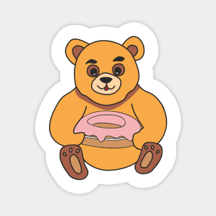 Teddy bear with donut Magnet